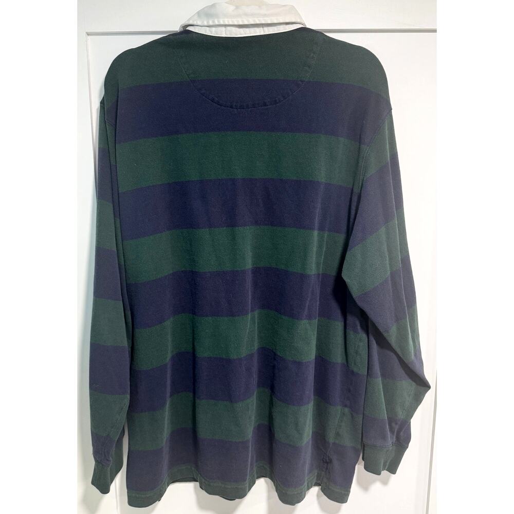 POLO by Ralph Lauren Vintage Striped Rugby Shirt Academia Preppy Size L - Picture 2 of 5